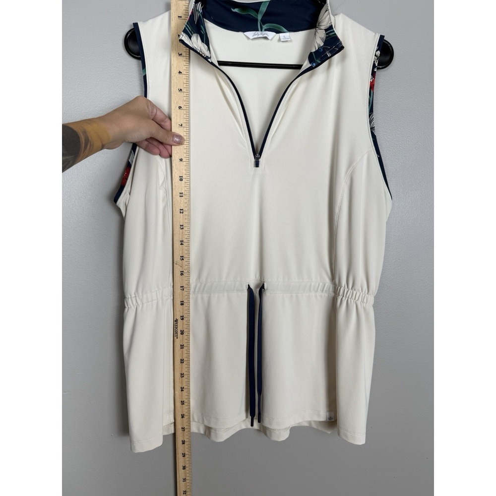 2 Golf Sleeveless Tops Tommy Bahama Lady Hagen Zip Collared Activewear Lot Sz Lg - Picture 7 of 16